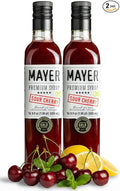 Mayer Hungarian Sour Cherry Syrup – Award-Winning Cherry Syrup for drinks, All-Natural, Gluten-Free (16.9 oz) – Ideal Cocktail & Drink Mixer, and Coffee Syrup, No Artificial Additives. (2 Pack)