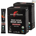 Mount Hagen 25 Count Single Serve Instant Coffee Packets - 2 Pack | Organic Medium Roast Arabica Beans | Eco-friendly, Fair-Trade [2 x 25 sticks/1.76oz/50g]