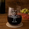 On The Rox Drinks Monogrammed Gifts For Women and Men - Letter A-Z Initial Engraved Monogram Stemless Wine Glass - 17 Oz Personalized Wine Gifts For Women and Men (I)