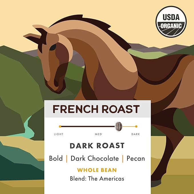 Pachamama Organic Coffee - French Roast Dark Roast Whole Bean Coffee - 2 lb - Farmer Owned & Regenerative