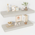 30 Inch Floating Shelves, 12" Deep Floating Shelf Wall Mounted, 30" Wall Shelves, Rustic Deep Bookshelf, Extra Deeper & Thicker Display Shelves for Bedroom, Living Room, Gray, Set of 2
