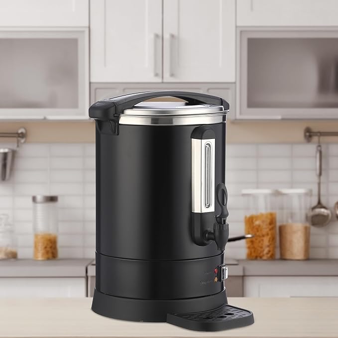Commercial Coffee Urn,100 Cup 3.7Gal/14L Stainless Steel Coffee Maker - Large Capacity Hot Water Dispenser for Buffet, Catering, Wedding, Church, Event, Double Wall Insulated