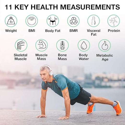 Korescale Digital Smart Scale with BMI, Body Fat, Muscle Mass, Weight | Highly Accurate Bathroom Scales, Bluetooth Composition Analyzer | Compatible with KoreHealth (White)