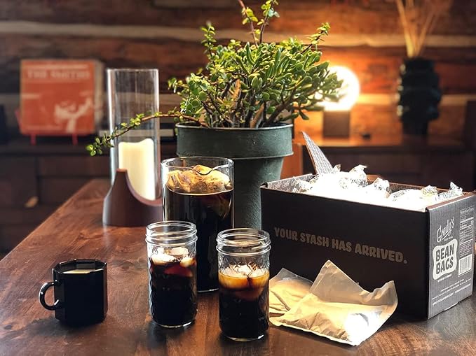GRADY’S COLD BREW, New Orleans Style - DECAF, 100% Arabica Ground Coffee & Chicory Pouches, SIX Bundles of 4 Easy-to-Brew Bean Bags, Makes 72 drinks