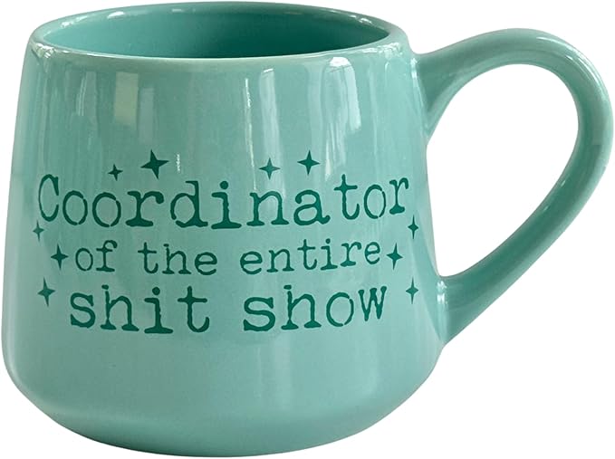 Moonlight Makers Coordinator of The Entire Sh*t Show, Ceramic 16oz Coffee Mug, Coffee Lovers Gift Ideas, Funny Novelty Coffee Cups, Cute Pastel Mugs for Women, Tea Mug