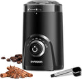 SHARDOR Electric Super Silent Blade Coffee Grinder, Timed Grind Control Rotary Knob, Adjustable Coarse to Fine for Coffee Beans, Spices & Herbs, Black