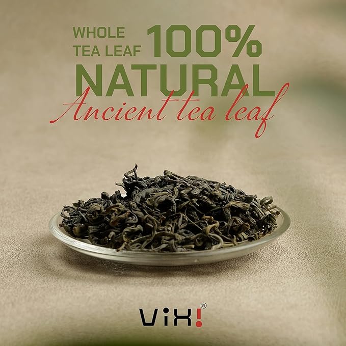 VIXI Green Tea Loose Leaf, (16.00 Oz), Vietnam's Mountain Tea, Caffeinated, Dried Whole Full Large Leaves, 100% Natural, Perfect for Hot and Cold Brew