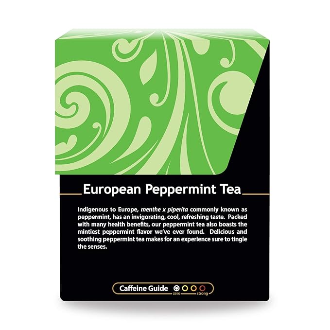 Buddha Teas Organic European Peppermint Tea - OU Kosher, USDA Organic, CCOF, 18 Bleach-Free Tea Bags