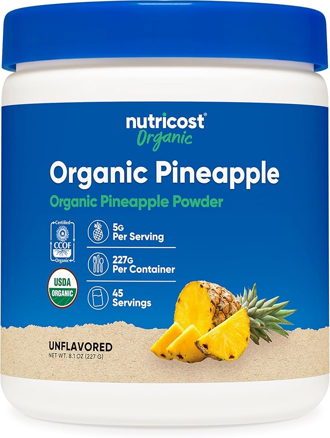 Nutricost Organic Pineapple Powder (8 OZ) - USDA Certified Organic, Pineapple Juice Powder, Gluten Free