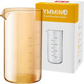 Standard Universal Design 34 oz French Press Replacement Glass Beaker, Fits Most Brands French Press Coffee Makers (1Quart / 1000ml / 5-6 Cup) Coffee Press Borosilicate Glass Bottle
