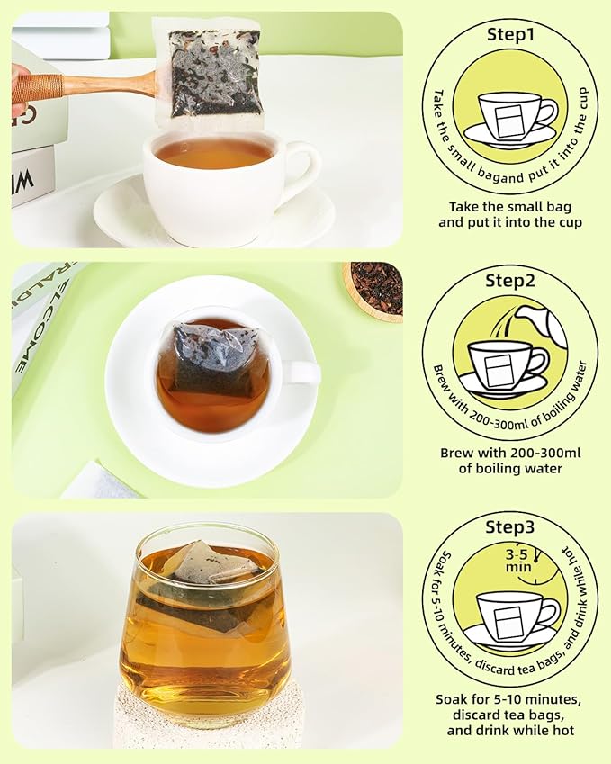 120 Teabags - Dandelion Leaf & Root Tea Bags, Natural Herbal Tea for Liver & Kidney Health, Supports Digestion & Boosts Immune System - Caffeine-Free, Non-GMO, No Additives