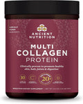 Ancient Nutrition Collagen Peptides Powder, Multi Collagen Protein, Women & Men, Vitamin C, Probiotics, Hydrolyzed Collagen, Supports Skin, Joints, Gut Health, Unflavored, 60 Servings