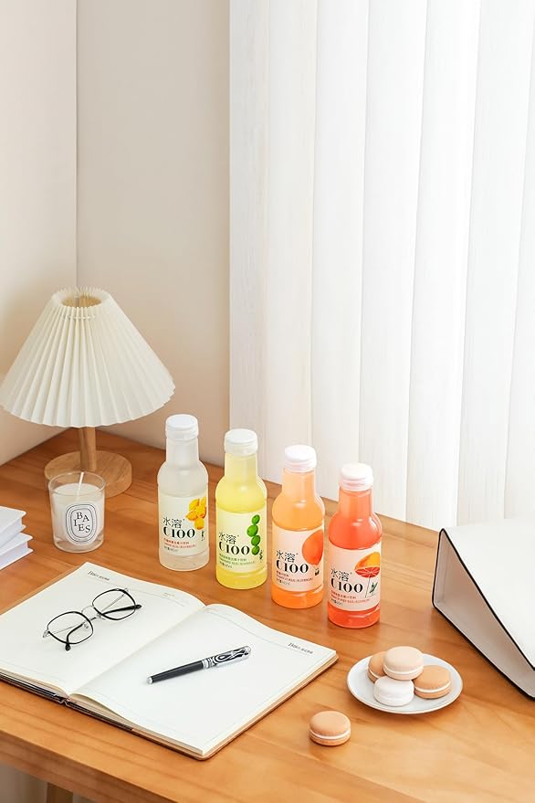 C100 Grapefruit Flavored Composite Juice Drink，100mg Vitamin C Per Bottle, 12% Real Fruit Juice, -15 fl oz, 445mL, 15 Pack