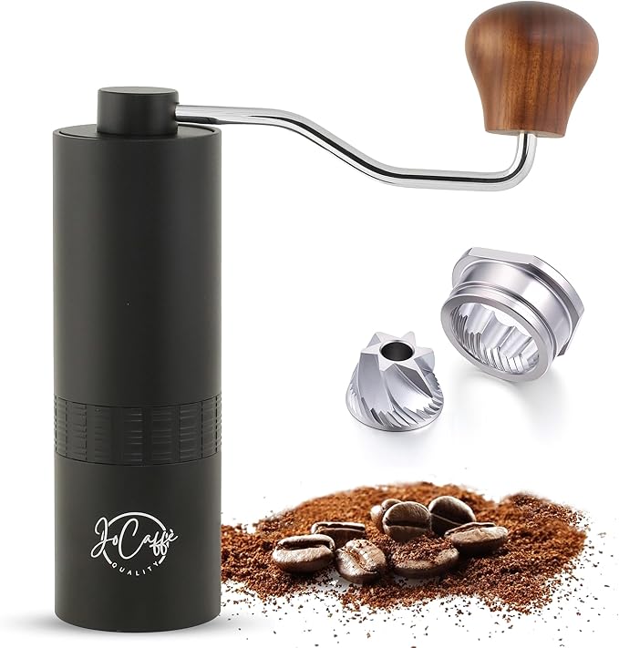 Manual Coffee Grinder for Home Use, Stainless Steel Conical Burr, Espresso Bean Coffee-Grinder, Best Small Portable Mill, Adjustable Grind Settings, Mini Hand Crank, Moledor de Cafe de Grano