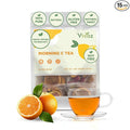 Vteaz Premium Morning C Loose Leaf Tea, 15 Bags - 45 Cups, Whole Fruit Organic Tea, Non-GMO Caffeine Free, Gluten Free, Natural Ingredients with Freeze-drying Technology, Vitamin C, Immune Support