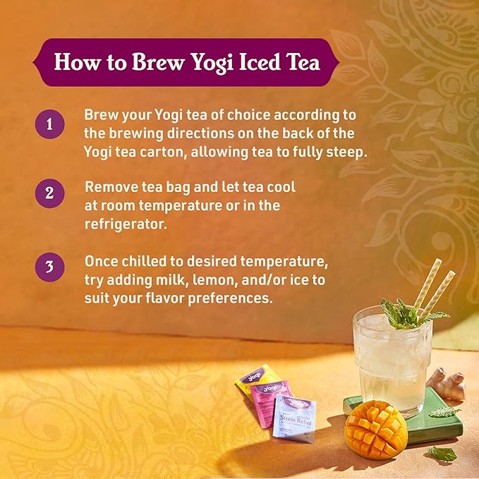 Yogi Tea Chai Rooibos Tea - 16 Tea Bags per Pack (4 Packs) - Spiced Organic Rooibos Tea - Provides Antioxidants - Caffeine-Free - Includes Cardamom, Cinnamon, Ginger & Clove