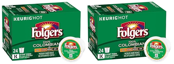 Folgers Lively Colombian Decaf Coffee 48 K Cups