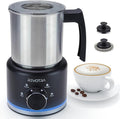 Milk Frother and Steamer, 500ml 4-in-1 Electric Foam Maker with Dial Control & LED Indicator, Hot & Cold Milk Frother, Non-Stick Stainless Steel, Silent, Easy to Clean, for Coffee, christmas gift