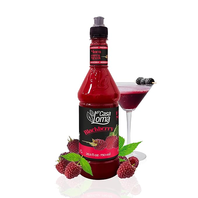Casa Loma Premium Black Berry Syrup – 750 ml Authentic Colombian Gourmet Artisan Crafted Syrup Sauce for Beverages, Desserts, Cooking & Mixology, Made with Real Fruit, Vegan, Non-GMO, and Gluten-Free