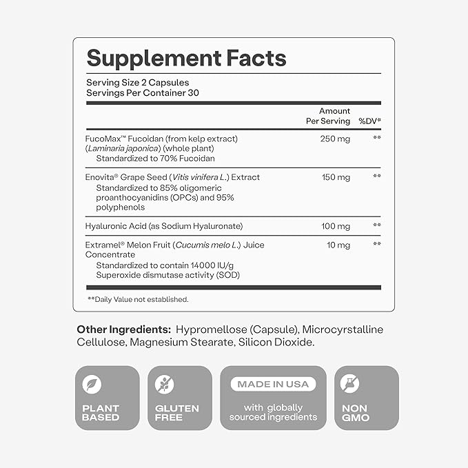 Humann Cardiovascular Health Daily, 4-in-1 Vascular & Blood Pressure Support, Grape Seed Extract & Hyaluronic Acid Circulation Supplement, Plant-Based Non-GMO, 60 Capsules