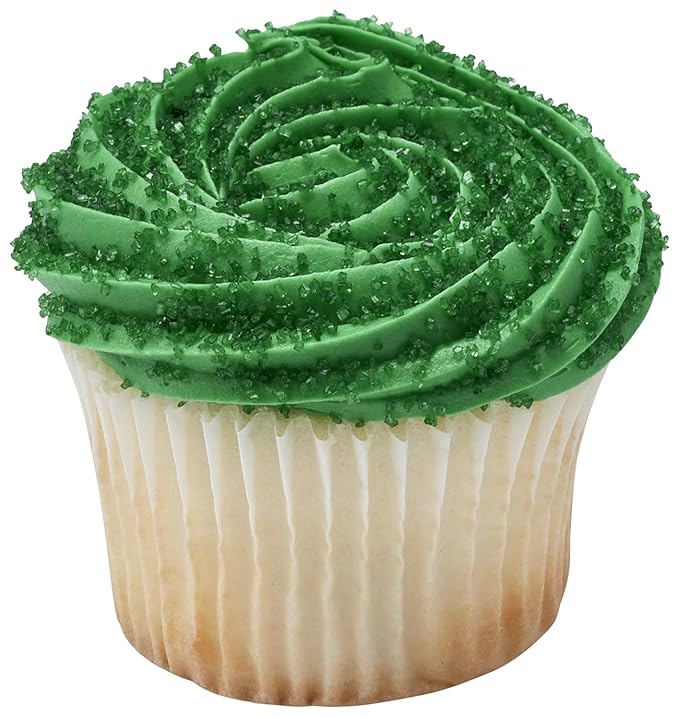 Sentovac Green Sanding Sugar for Baking Edible Sparkling Sugar Sprinkles Coarse Sugar Crystals for Baking Topping Cake Cookie Cupcake Topper Ice Cream Decoration Supplies 3.2 OZ