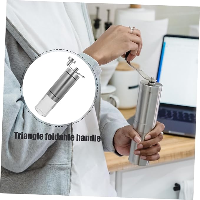 Manual Coffee Bean Grinder Stainless Crank Grinder Bean Pepper Mill for Home Office Travel Camping
