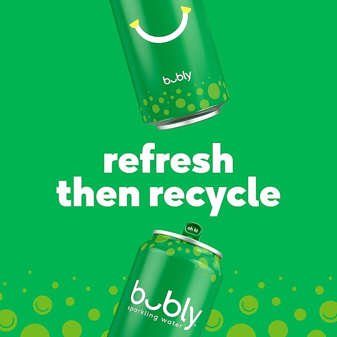 bubly Sparkling Water, Tropical Thrill 3 Flavor Variety Pack (Lime, Grapefruit, Mango), Zero Sugar & Zero Calories, Seltzer Water, 12 Fl Oz Cans (Pack of 18)