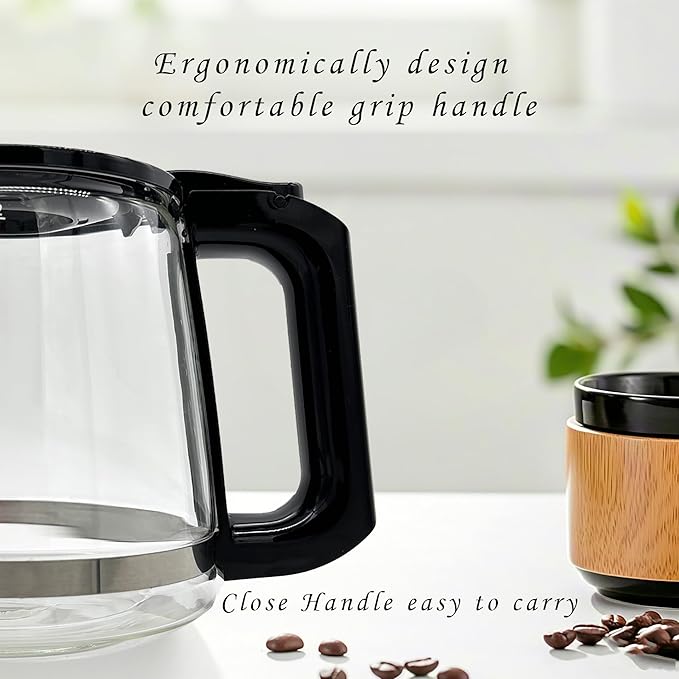 Glass Carafe Replacement Compatible with Mr Coffee 12 Cup Coffee Machine # RF, PC,SC,MMX,MSX, BVMC-RF300, BVMC-MSX23-NLY, BVMC-MMX23,BVMC-SC12BL1-2,BVMC-PL12BL1-NP,BVMC-EM100 Series