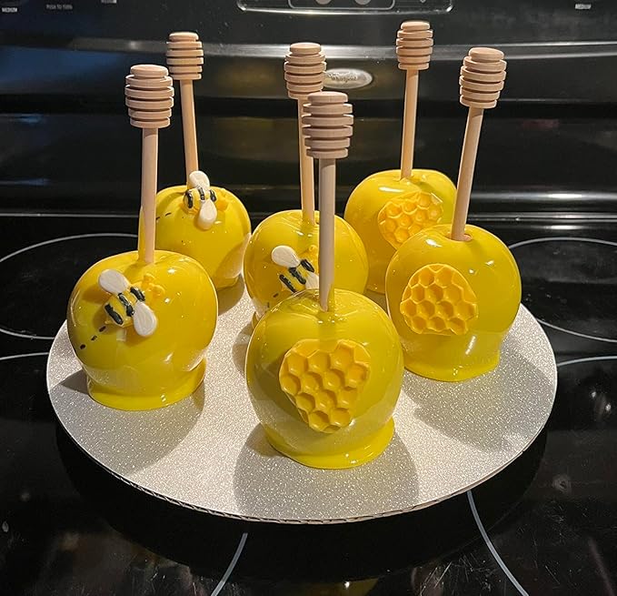 100pcs 6 inch Wooden Honey Mixing Stirrer Dipper Stick Collecting Dispensing Drizzling Honey Spoon Dipper Jam Portable Wedding Party Gift (100, 6Inch)