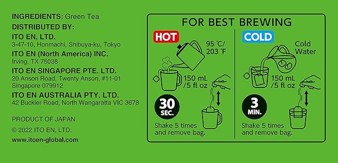 ITO EN Oi Ocha Green Tea - Tea Bags 40ct