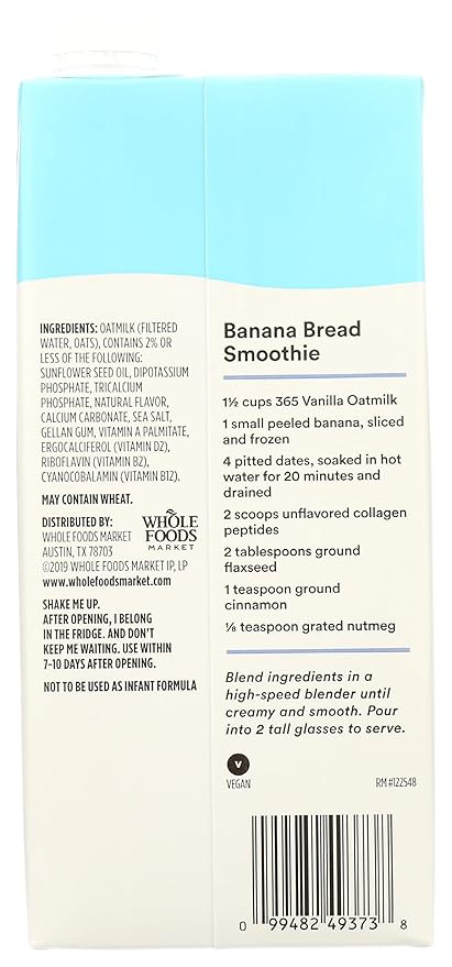 365 by Whole Foods Market, Vanilla Oatmilk, 32 Fl Oz