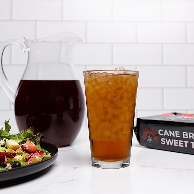 Cane Brew Sweet Tea – Southern Black Iced Teas, Family Size – No Boil, Zero Mess – Cold Brew for Home, Camping, RV, or Travel, 16 Half Gallon Bags