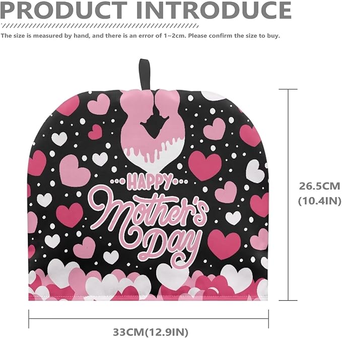 Heart Love Tea Cozy for Teapot Insulated Teapot Cozy Mom Kitchen Essentials Tea Pot Cozy for Keeping Warm Dust Proof Teapot Insulation Cover for Mother's Day