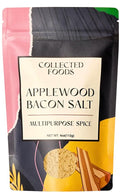 Collected Foods Premium Applewood Smoked Bacon Salt Seasoning – All-Natural, Gluten-Free, Vegan, Non-GMO | Flavored Salt for Chicken, Steak, Eggs, Vegetables, Soups & More – 4oz