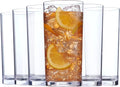 US Acrylic Classic Clear Plastic Reusable Drinking Glasses (Set of 6) 24oz Iced-Tea Cups | BPA-Free Tumblers, Made in USA | Top-Rack Dishwasher Safe
