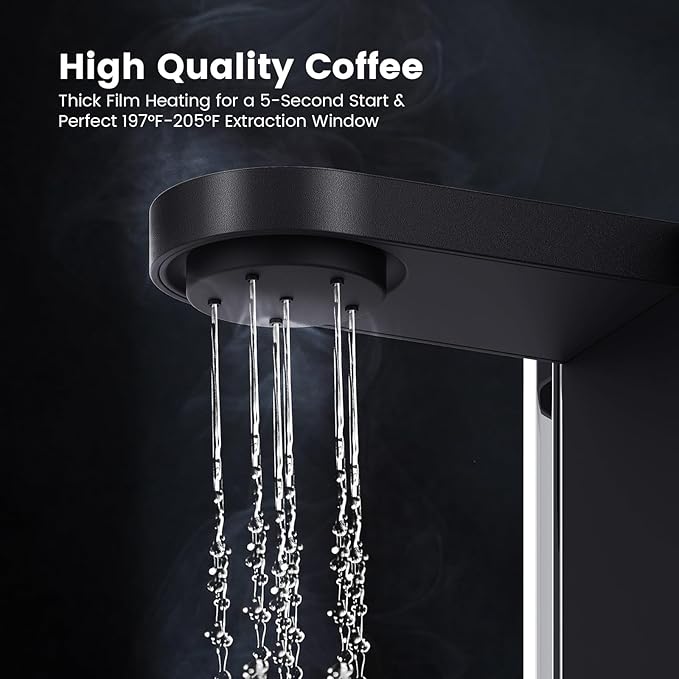 Kismile 8-Cup Drip Coffee Maker,Rapid Heating System for Seconds Brewing,Automatic Pour Over Coffee Machine,Detachable Water Tank,Dishwasher Safe,Adjustable Flow Control,Hot & Iced,Red