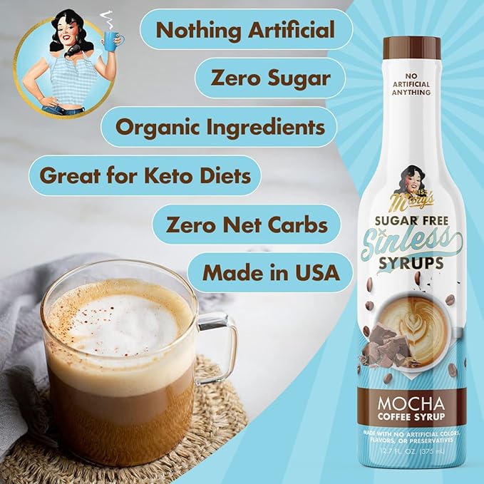 Sugar Free 3pk Toasted Marshmallow Sinless Syrup- Stevia Based, No Sugar Alcohols or Sucralose, No Artificial Sweeteners, Natural Ingredients, Coffee Tea Cocoa Dessert, Keto Friendly, 3 Pack