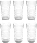 Beaded Jumbo Drinkware, Indoor/Outdoor, Clear, 16 oz., Set of 6