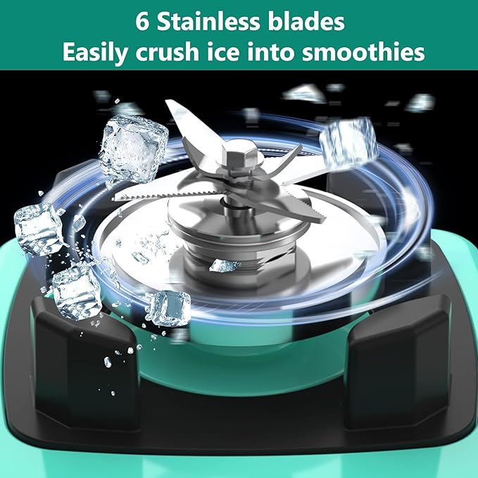 OMMO Blender 1800W, Professional High Speed Countertop Blender with Durable Stainless Steel Blades, 60oz BPA Free Blender for Shakes and Smoothies, Nuts, Ice and Fruits, Dishwasher Safe