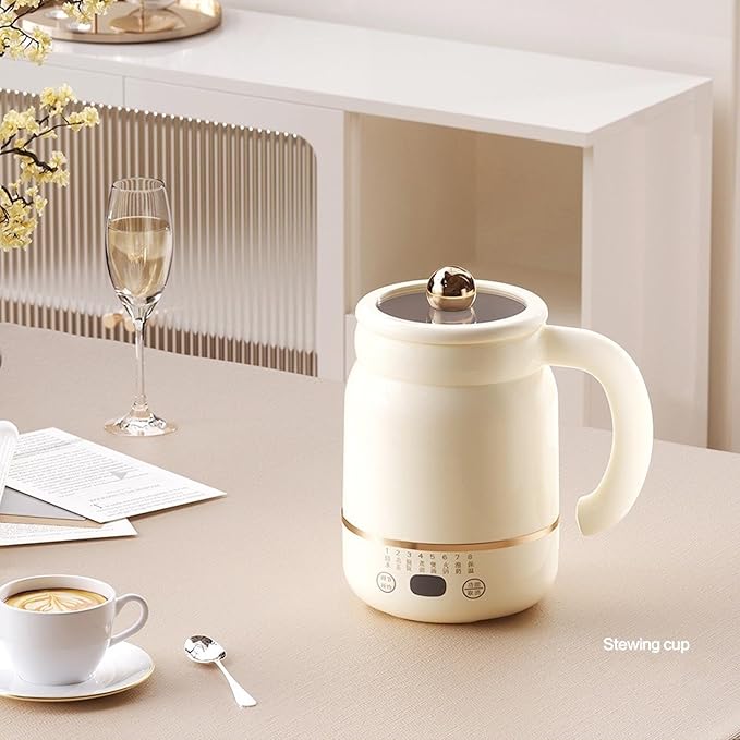 Multifunctional Portable Electric Cooking Mug, 900ml Big Electric Stew, Fast Boil Teapot, Fast Boil Teapot & 24H Keep-Warm, Prepare Herbal Tea, Porridge (Green)
