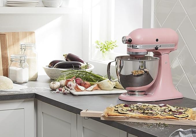 KitchenAid Artisan Series 5 Quart Tilt Head Stand Mixer with Pouring Shield KSM150PS, Dried Rose