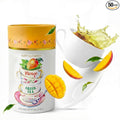 Life Plus Style Gourmet Happy Tea Company Mango Green Tea Natural Refreshing Organic Rich Fruit Flavored Caffeinated Mango Green Tea Blend 50 Tea Bags Gift Tube for Women Men