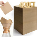 400 Count Pre-folded Coffee Filter Bulk Fit 5-13 Cups Unbleached Natural Cone Square Pour over Disposable Filter Paper for Taste Compatible with Pour over Coffee Maker Dripper