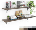 Kaboon 45 inch Long 10 inch Deep Floating Shelves for Wall Set of 2, Large Open Shelves Wall Mounted, Space Saving Home and Commercial Use, Eucalyptus