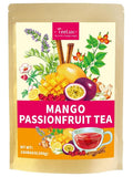 TeeLux Mango Passion Fruit Tea with Hibiscus Rosehip, Cinnamon & Citrus Blend, Caffeine-Free Tropical Tea, 100 Count