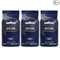 Lavazza Super Crema Whole Bean Coffee, Medium Espresso Roast, Arabica and Robusta Blend, 2.2 lb Bag (Pack of 3)