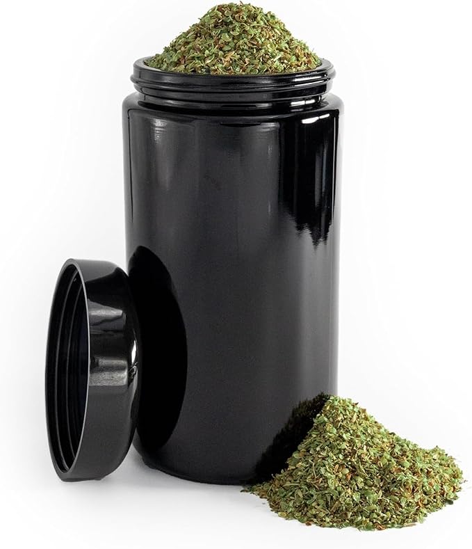 Infinity Jars 500ml (17 fl oz) Airtight UV Glass Jars Smell Proof, Antistatic, Light Blocking Containers for Herbs, Coffee, Tea & Spices Durable, Refillable & Travel-Friendly Storage