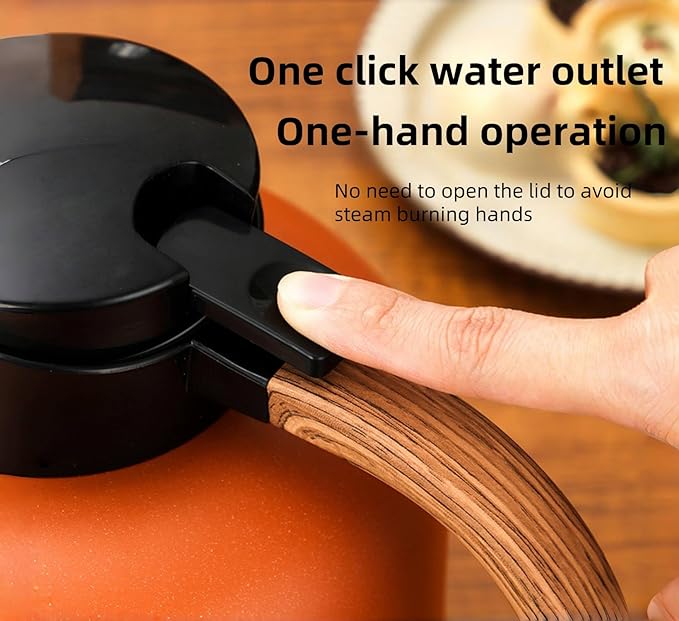 70oz constant temperature tea kettle, double-wall 304 stainless steel vacuum insulated tea kettle,ergonomic design, perfect for indoor and outdoor use (Noble Black)