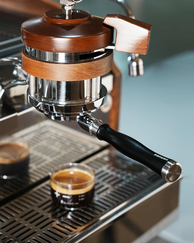 58mm Bottomless Portafilter For Gaggia, 2 Ears Flat Naked Portafilter Fits Gaggia Espresso Coffee Machines with Anodized Aluminum Handle, Stainless Steel Head,18g Filter Basket, Puck Screen Included