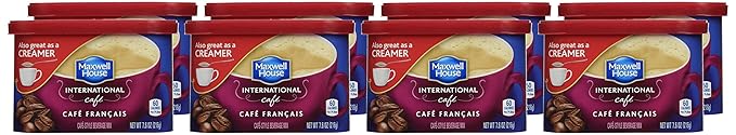 Maxwell House International Cafe Francais Café, 7.6 oz Tub (Pack of 8)